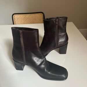 Brown Leather Ankle Boots